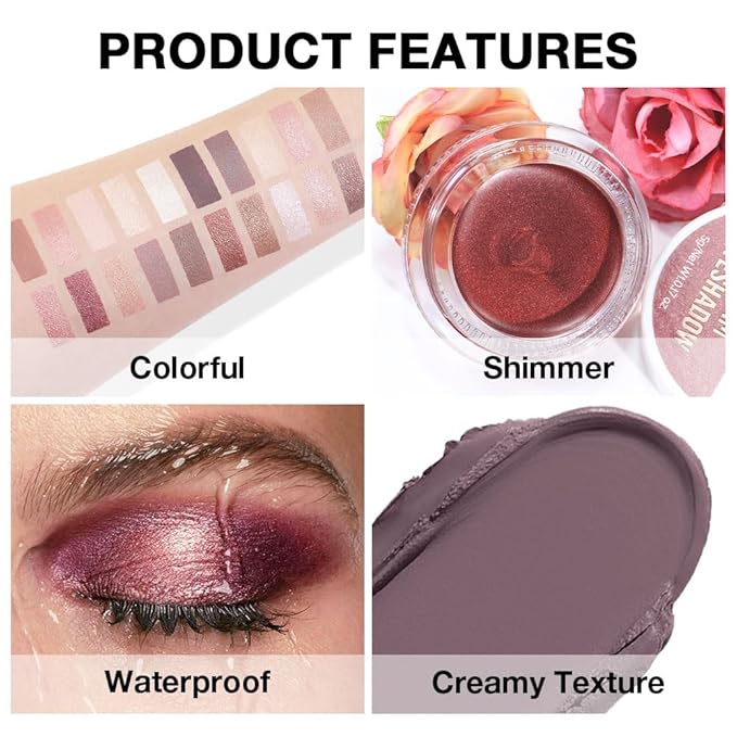CAKAILA Single Cream Eye Shadow,Chocolate Nude Matte Natural Monochrome Eyeshadow Palette,Waterproof,Long Lasting Naturing-Looking,Vegan & Cruelty-Free,720