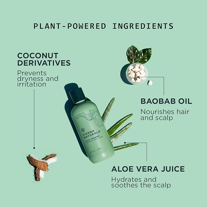 Sienna Naturals - HAPI Shampoo - Hydrating Cleanser - Vegan - 10 Fl Oz