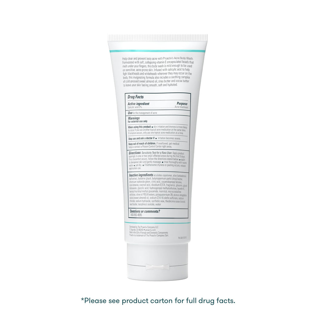 Proactiv Acne Body Wash, Gentle Body Cleanser, Unclogs Pores and Clears Body Blemishes, Salicylic Acid & Glycolic Acid Formula, Soothing Complex of Shea Butter, Vitamin E & Aloe Vera Extract, 9 Fl Oz