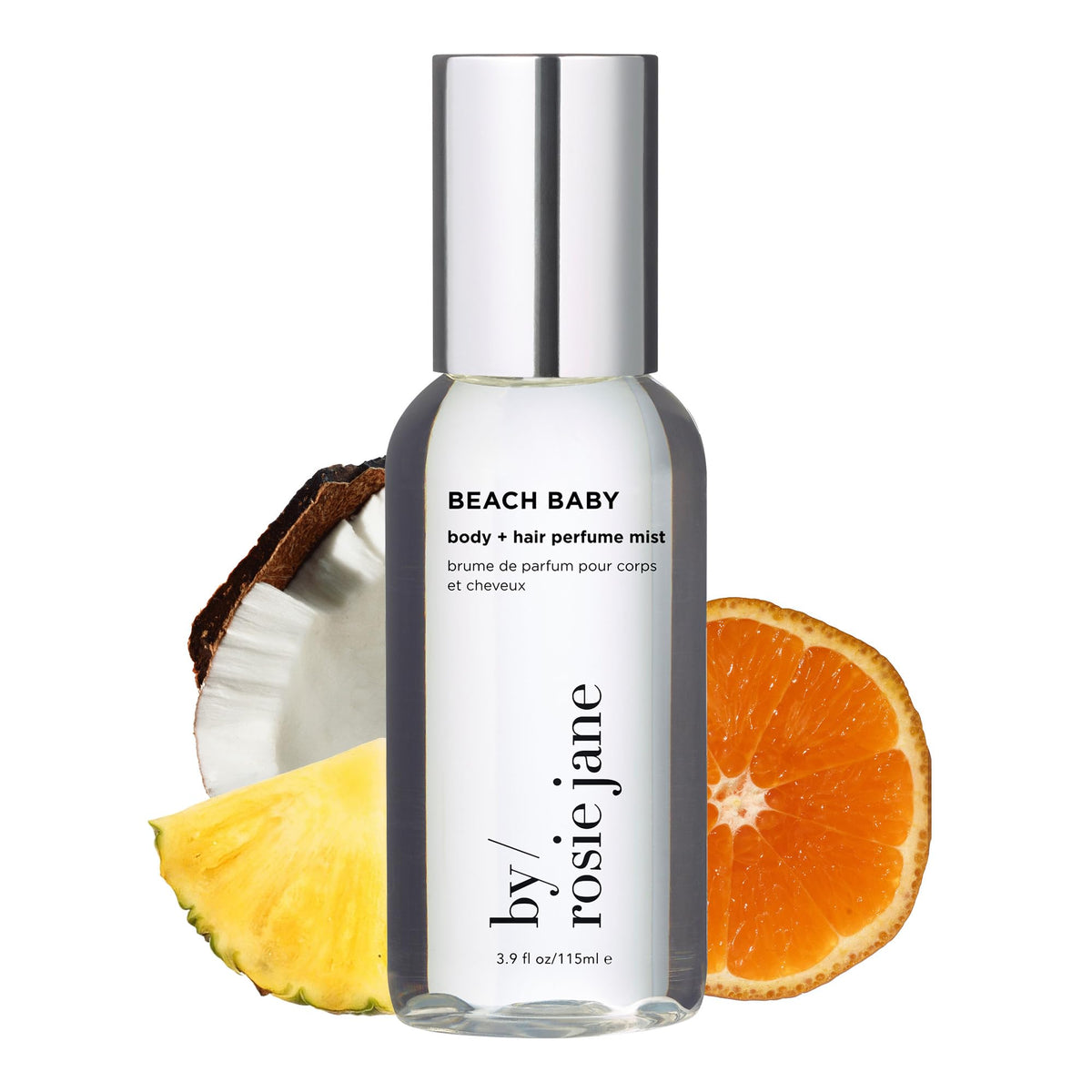 By Rosie Jane Body & Hair Perfume Mist (Birthday Suit) - Clean Hair & Body Mist for Women - With Notes of Tangerine Water, Sweet Apply & Lemon Blossom (115ml)