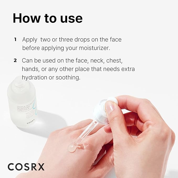 COSRX 3X Hyaluronic Acid Moisture Ampoule For Dry Skin, 1.35 fl.oz