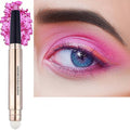 Qeetvia Pink Eyeshadow Stick Makeup, Long-Lasting Waterproof Eye Shadow Pencil, Hypoallergenic Smudge-Proof Glitter Primer Palette Shimmer Eyeliner, Easy to Blend Eye Make Up