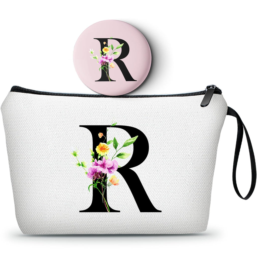 SEAMOON Bridesmaid Proposal Bridal Birthday Unique Gifts for Women Bride Friend Bestie Personalized Travel Make up Cosmetic Bag with Mirror Valentines Mothers Day Christmas Graduation R