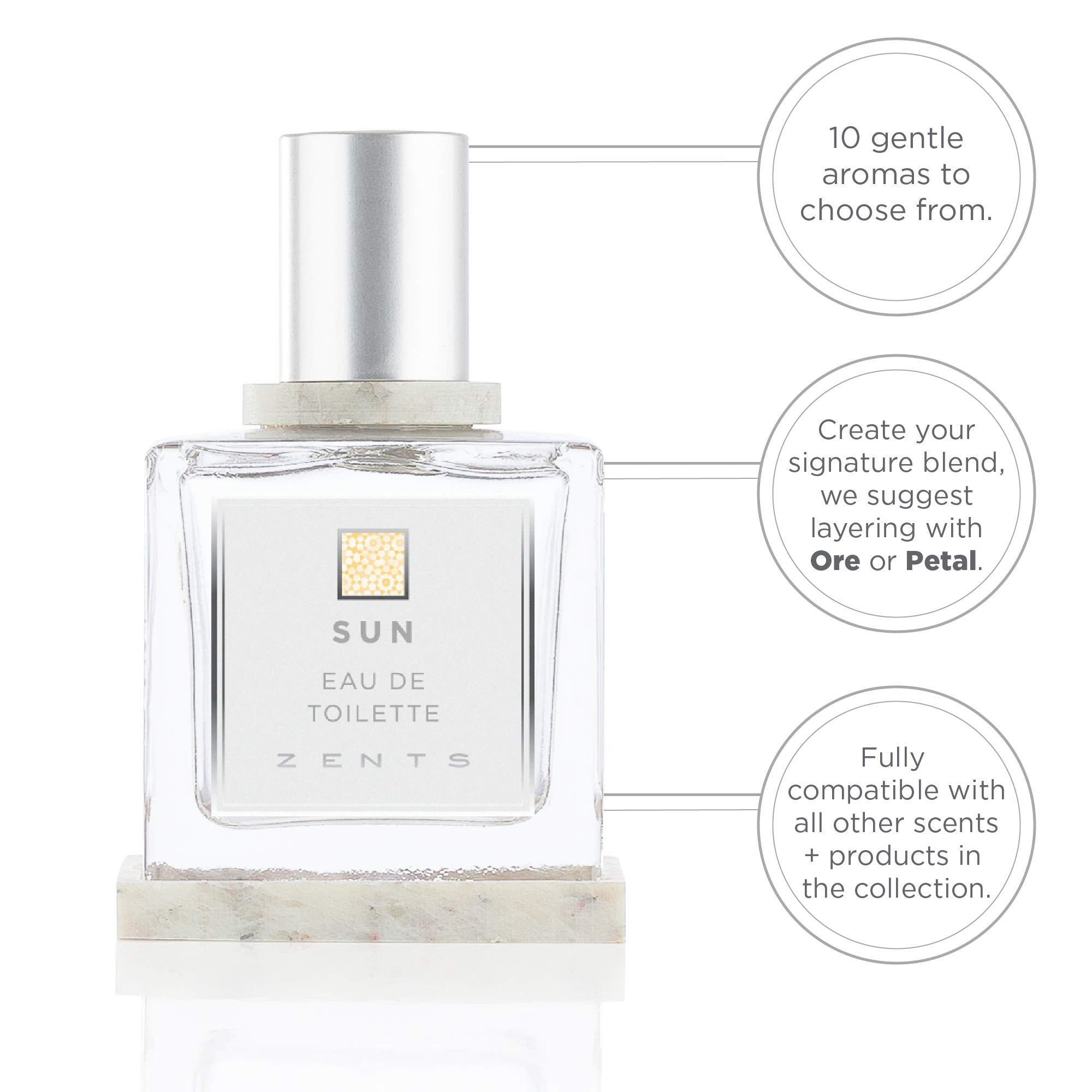 Zents Eau de Parfum (Sun) for Women & Men, 1.69 oz