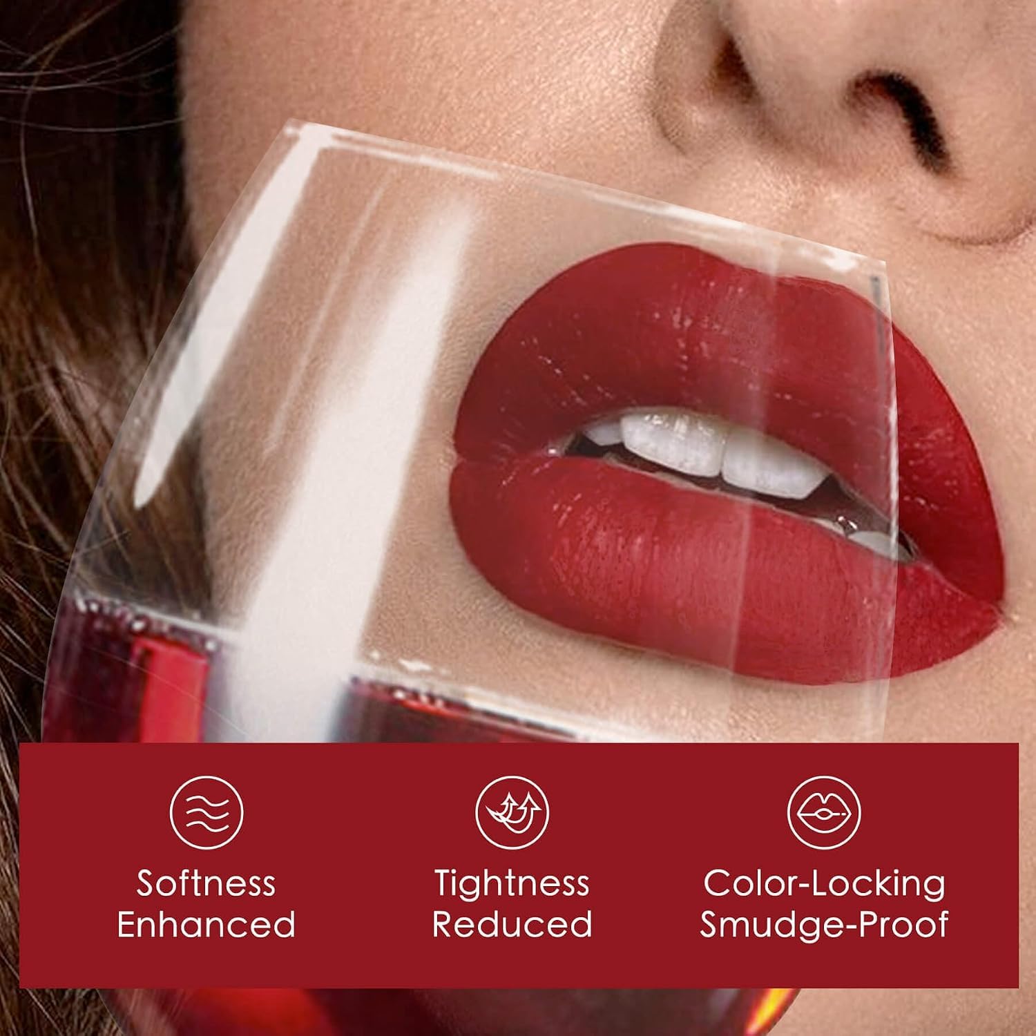 ilembane Burgundy Metallic Liquid Lipstick, Long Lasting - Be Brave