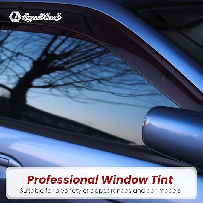 LuxeShade Car Window Tint, 2Ply 20% Premium Nano Carbon Window Tint for Car, 36In x 100Ft Automotive Car Tint Privacy Film with Strength Adhesive, Blocks UV/IR Rays, Reduce Heat & Glare
