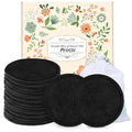 ProCIV Reusable Makeup Remover Pads, 25 Packs Organic Washable & Eco, Black