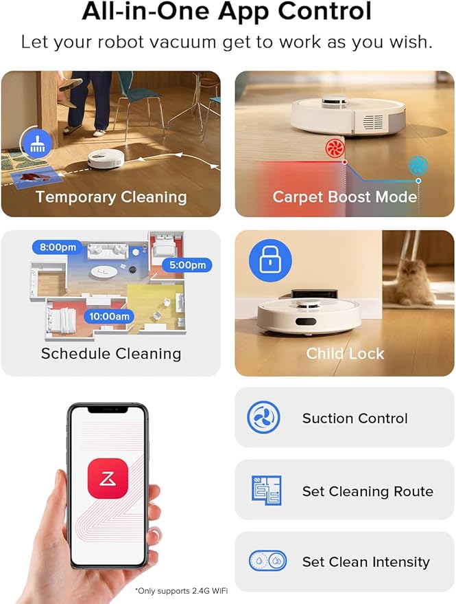 roborock Q7 L5 Robot Vacuum and Mop Combo, 8,000Pa Suction