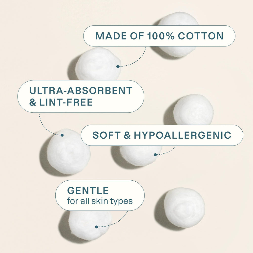 Cliganic Super Jumbo Cotton Balls (200 Count) - Hypoallergenic, Absorbent, Large Size, 100% Pure