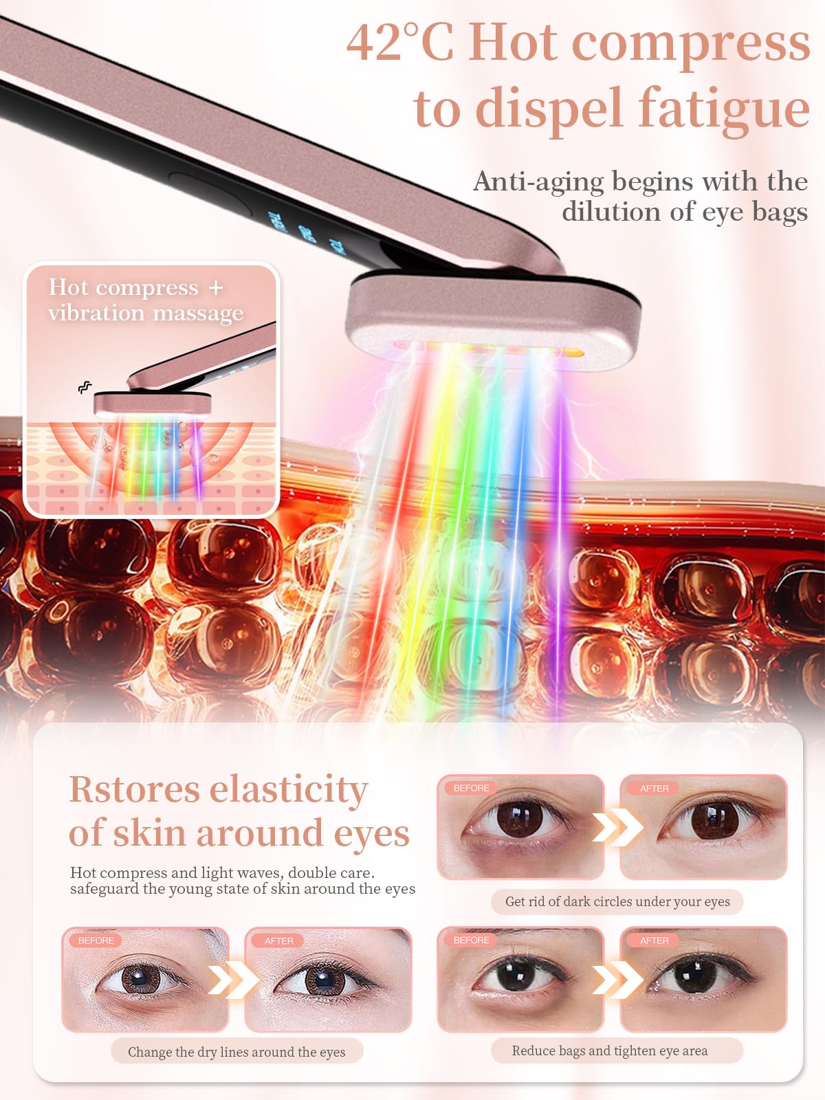 Acne Light Therapy Wand Red Light Therapy for Face Microcurrent Facial Device, True Beauty Glow Facial Massager Lymphatic Drainage Massager Face
