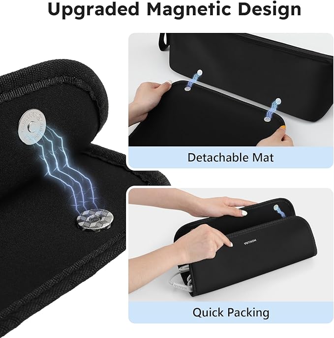 MOKURA Hair Tools Travel Bag with Heat Resistant Mat