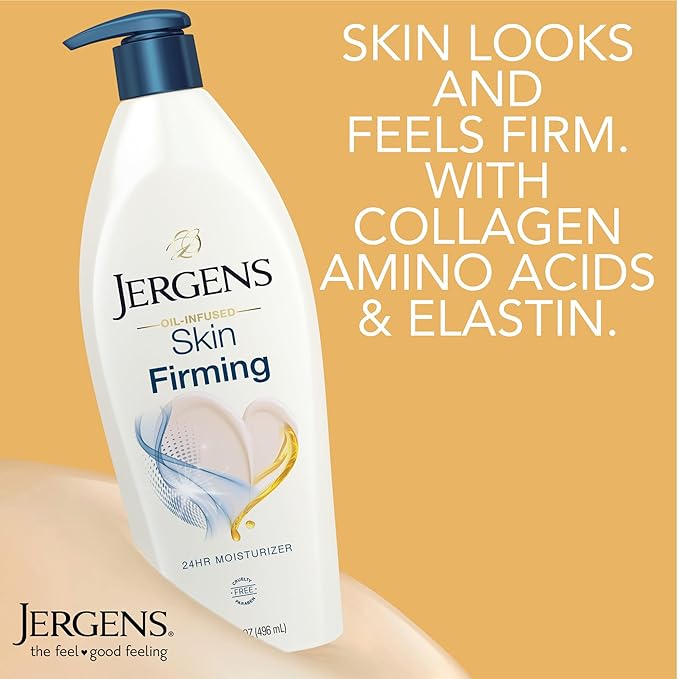 Jergens Skin Firming Body Lotion with Collagen & Elastin, 16.8 fl oz, 3pk