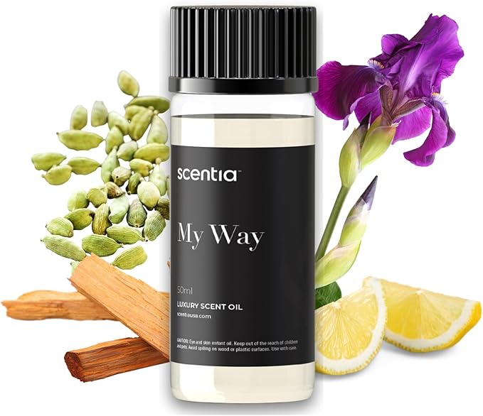 Scentia Miami One (My Way) Hotel Scent Diffuser Oil – Luxury Fragrance Inspired by 1 Hotel Miami Beach – 50 mL – Lemon, Sandalwood & Cedar Essential Oil Blend for Home, Office & Aromatherapy Diffusers