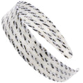 Camila Paris CP3462 French Headband for Women, Handmade White and Gray, Strong Hold Grip Women's Hair Band, Ligth and Very Flexible, No Slip Durable Styling Girls Hair Accessories, Made in France