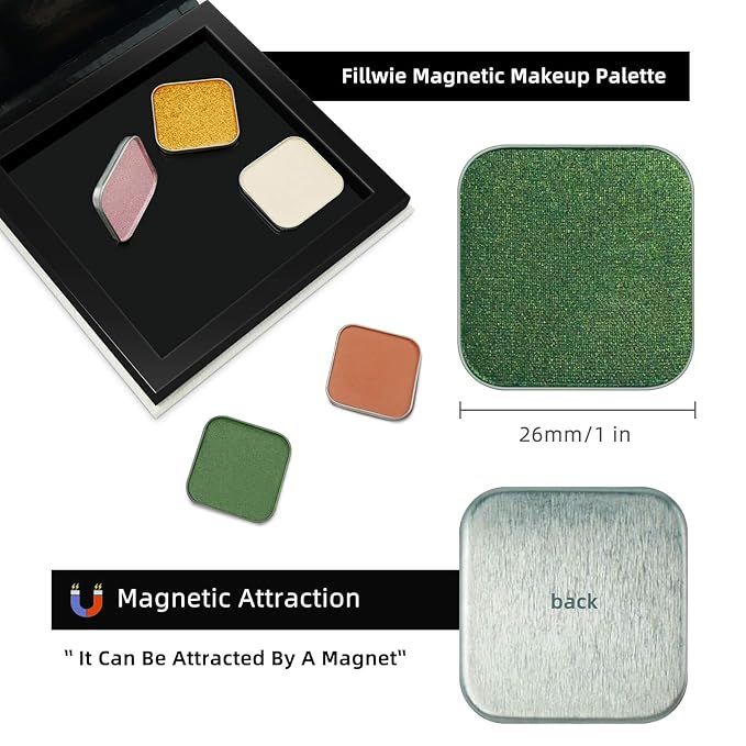 Fillwie Emerald Green Shimmer Eyeshadow Single Refill Pan - Green Glimmer
