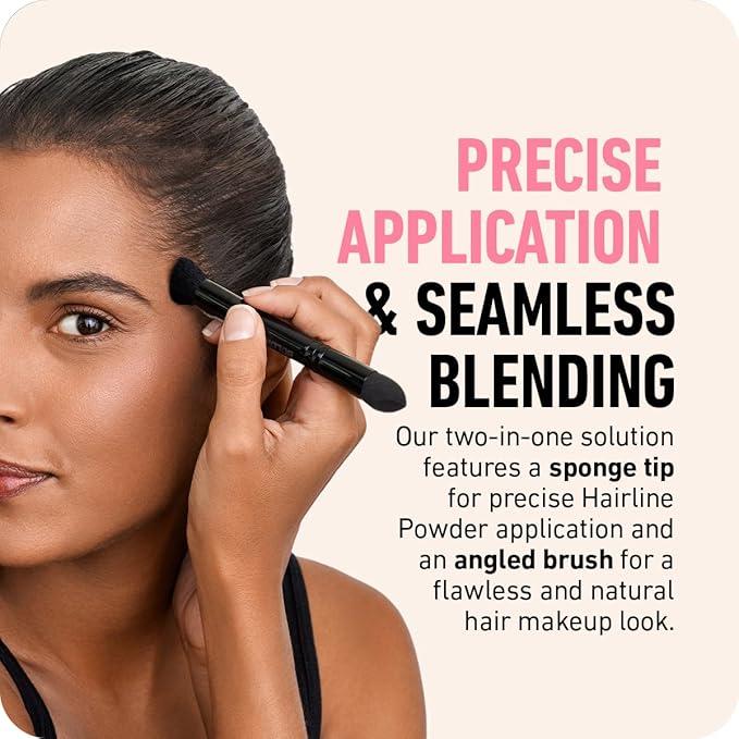 BOLDIFY Hairline Powder Brush, Root Touch Up Brush Applicator – Dual-Ended