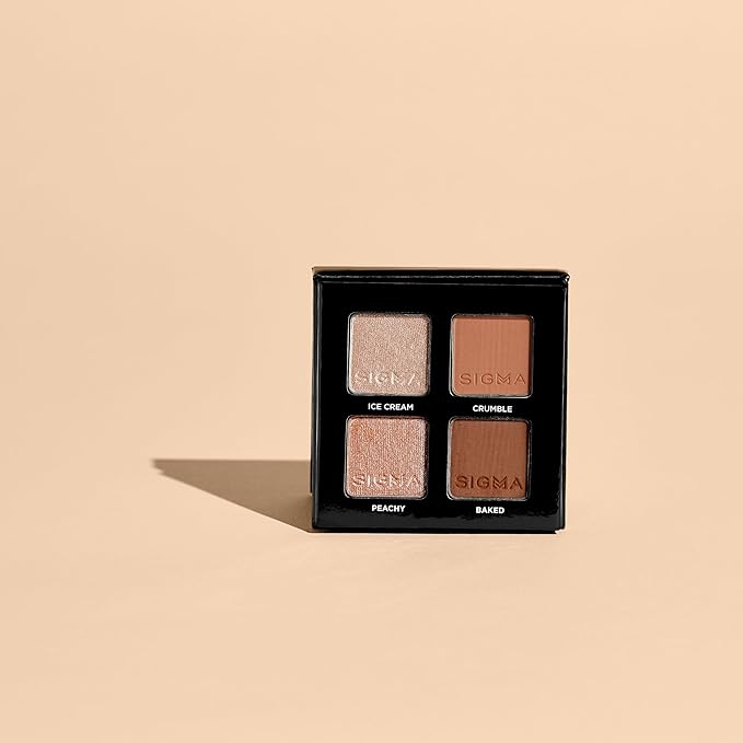 SIGMA BEAUTY Quad Eyeshadow Palette - Peach Pie Eyeshadow Quad, 4 Shades