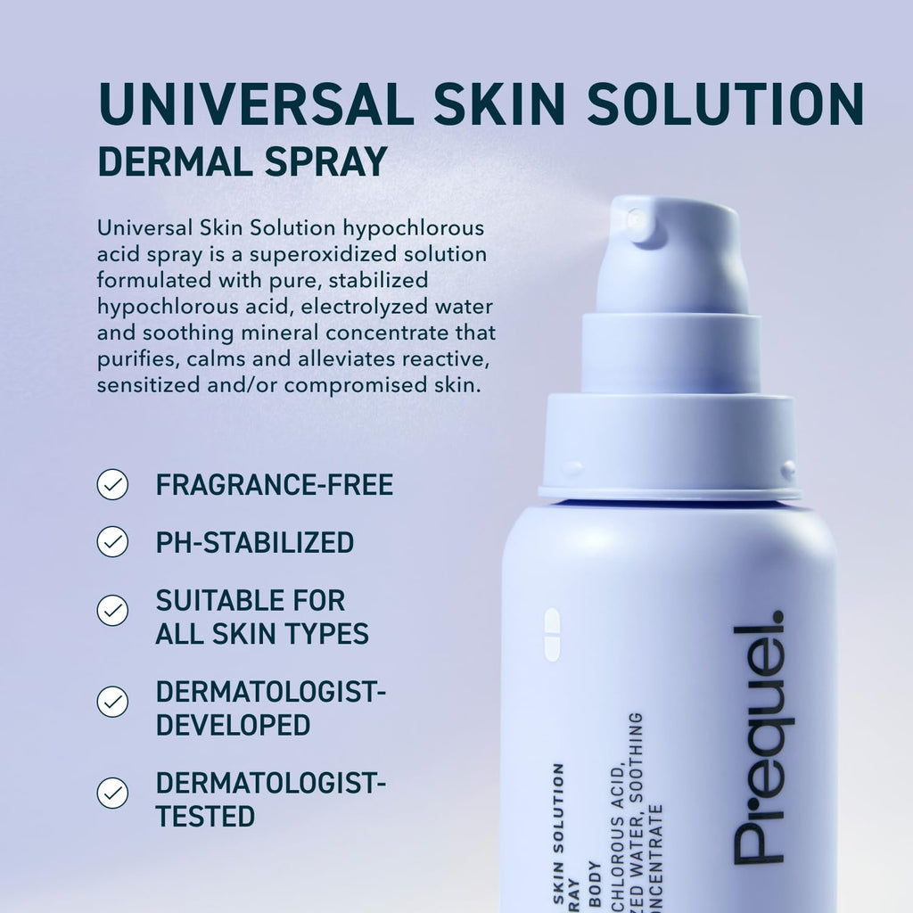 Prequel Skin Hypochlorous Acid Spray - HOCL Facial Mist Minerals 4oz