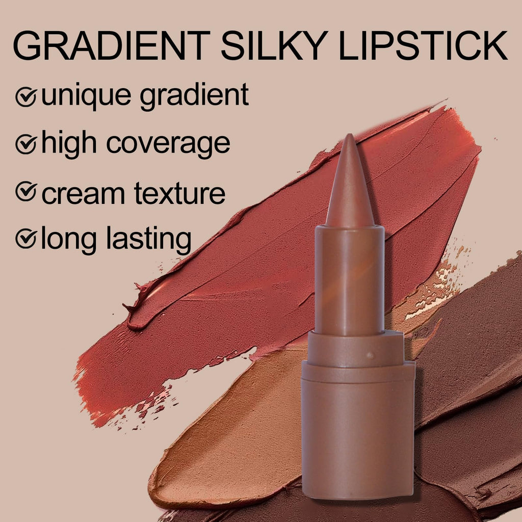 Erinde 2-in-1 Lip Liner and Lipstick Lip Combo Set, Matte Nude Dark Brown Red Lip Liner Creamy Lip Pencil Crayon, High Pigmented Long lasting Lipstick Makeup, 06# Coffee Bean