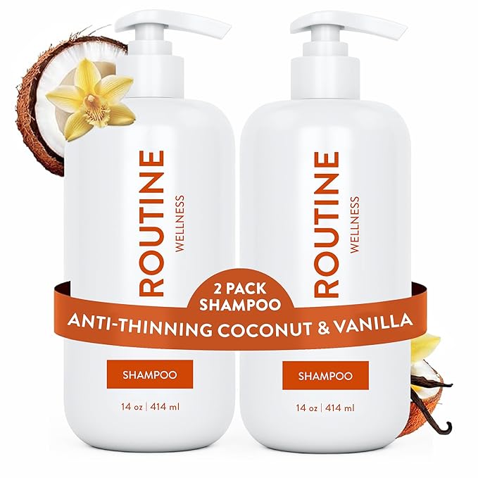 Routine Wellness Anti-Thinning Shampoo - Coconut & Vanilla (Pack of 2)