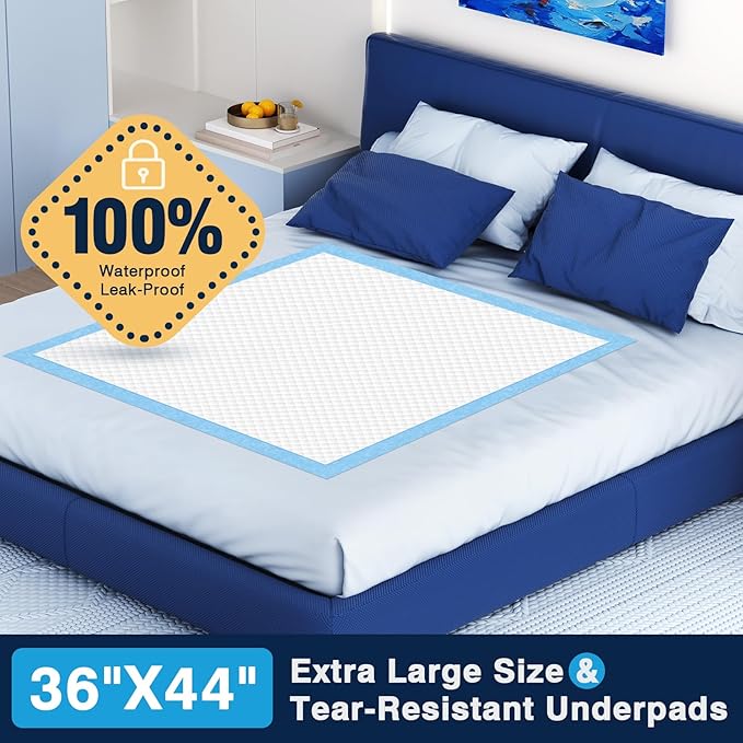 AAY Heavy Duty Disposable Bed Pads 36"X44" (40pcs)