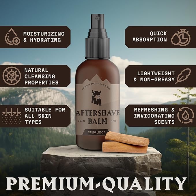 Striking Viking Aftershave Balm - 4 Fl Oz, Sandalwood Scent