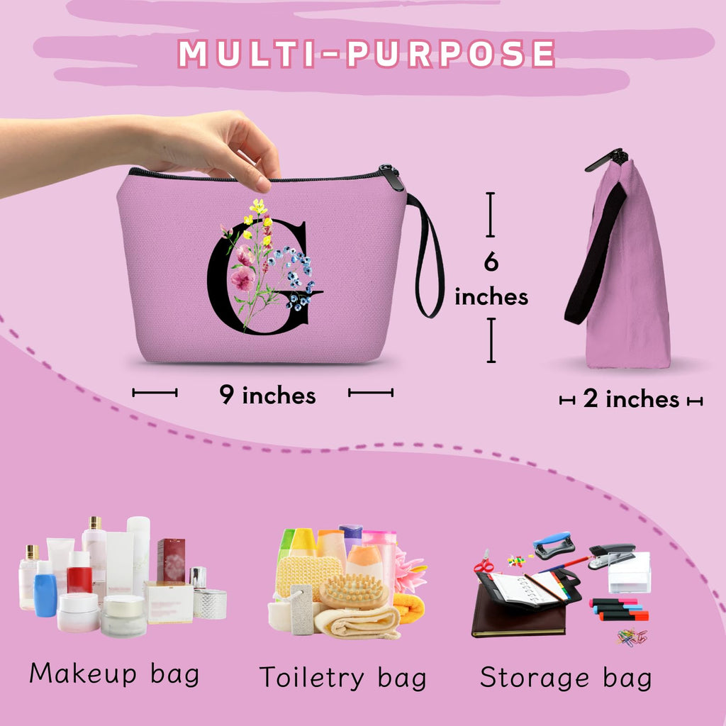 SEAMOON Maid of Honor Friendship Birthday Gifts for Women Her Aunt Sister Bridesmaid Coworkers Bride Personalized Makeup Cosmetic bag with Mirror Mothers Day Christmas Graduation G