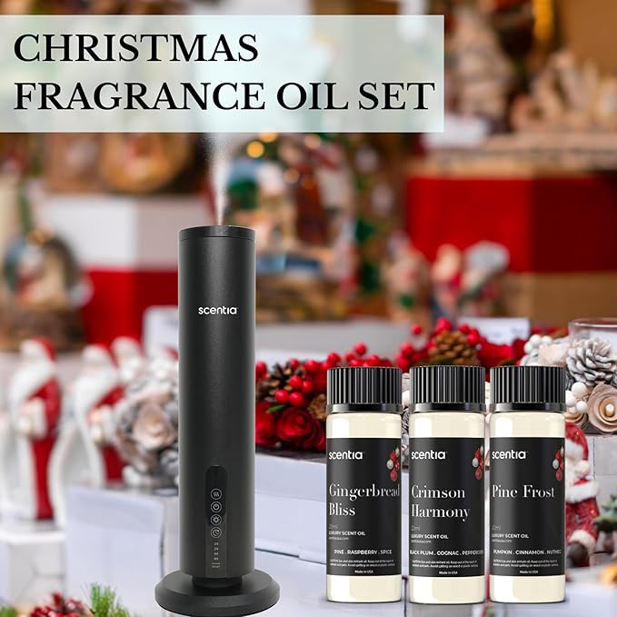 Scentia Cozy Pine Gingerbread Fragrance Oil Collection – Long Lasting Aromatherapy Diffuser Oil for Candles, Home & DIY Bakery Scents 3x20ml Discovery Set – (Perfect for Winter & Holiday)