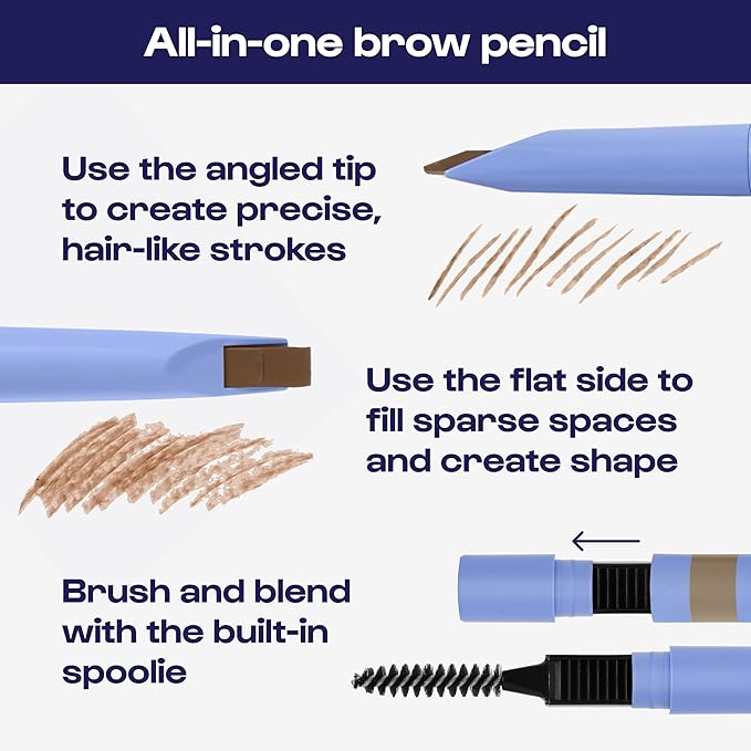 Alleyoop Eyebrow Pencil Swift Brow with Sharpener, Matte Finish, Taupe