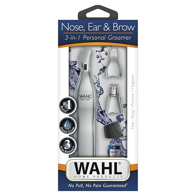 Wahl Battery Men’s Nose Hair Trimmer - Eyebrows, Neckline, Nose & Ear Hair