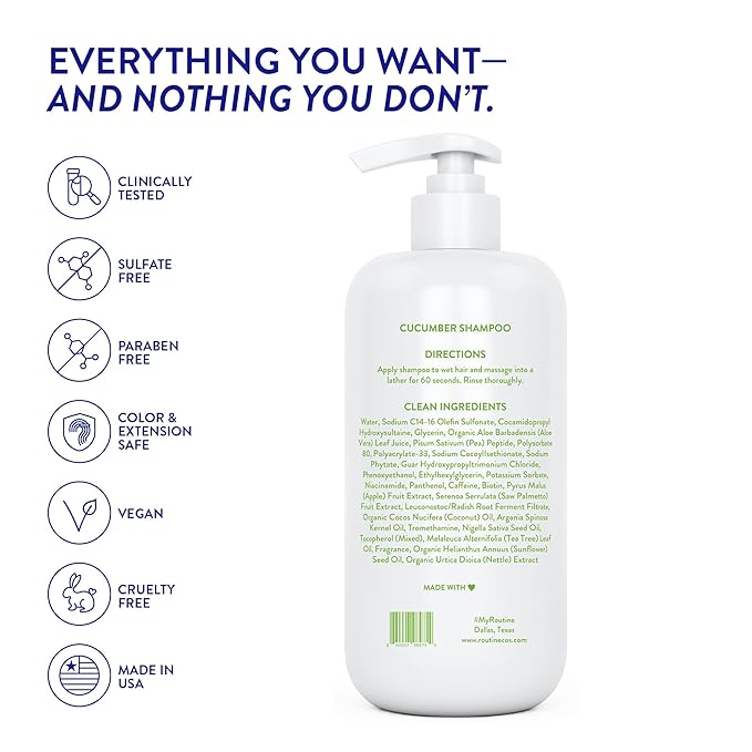 Routine Wellness Anti-Thinning Volumizing Shampoo - Cucumber