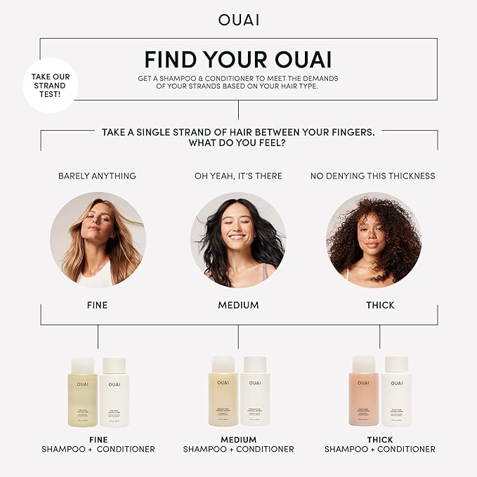 OUAI Fine to Medium Hair Treatment Mask - Lightweight Deep Conditioning Hair Mask with Shea Butter, Keratin & Panthenol - Helps Hydrate, Fight Frizz, Strengthen & Repair Damage (8 oz)