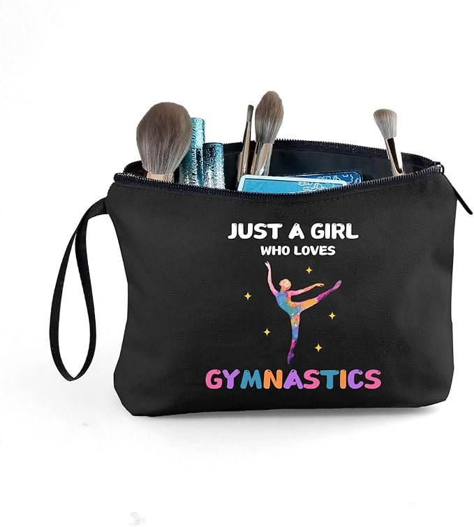 ARIOSEY Gymnastics Gifts for Girls, Zipper Makeup Bag Cosmetic Pouch
