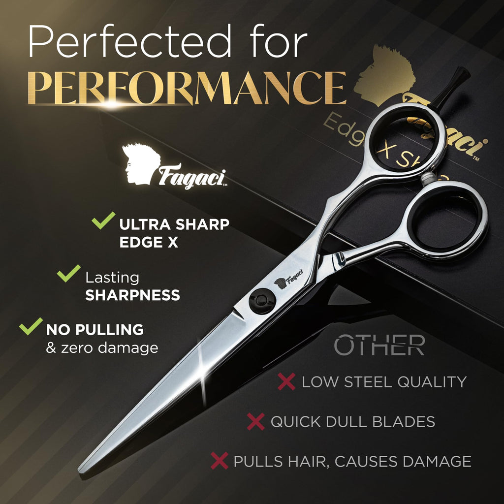 Fagaci Professional Hair Cutting Scissors 6 Inch, Razor Sharp