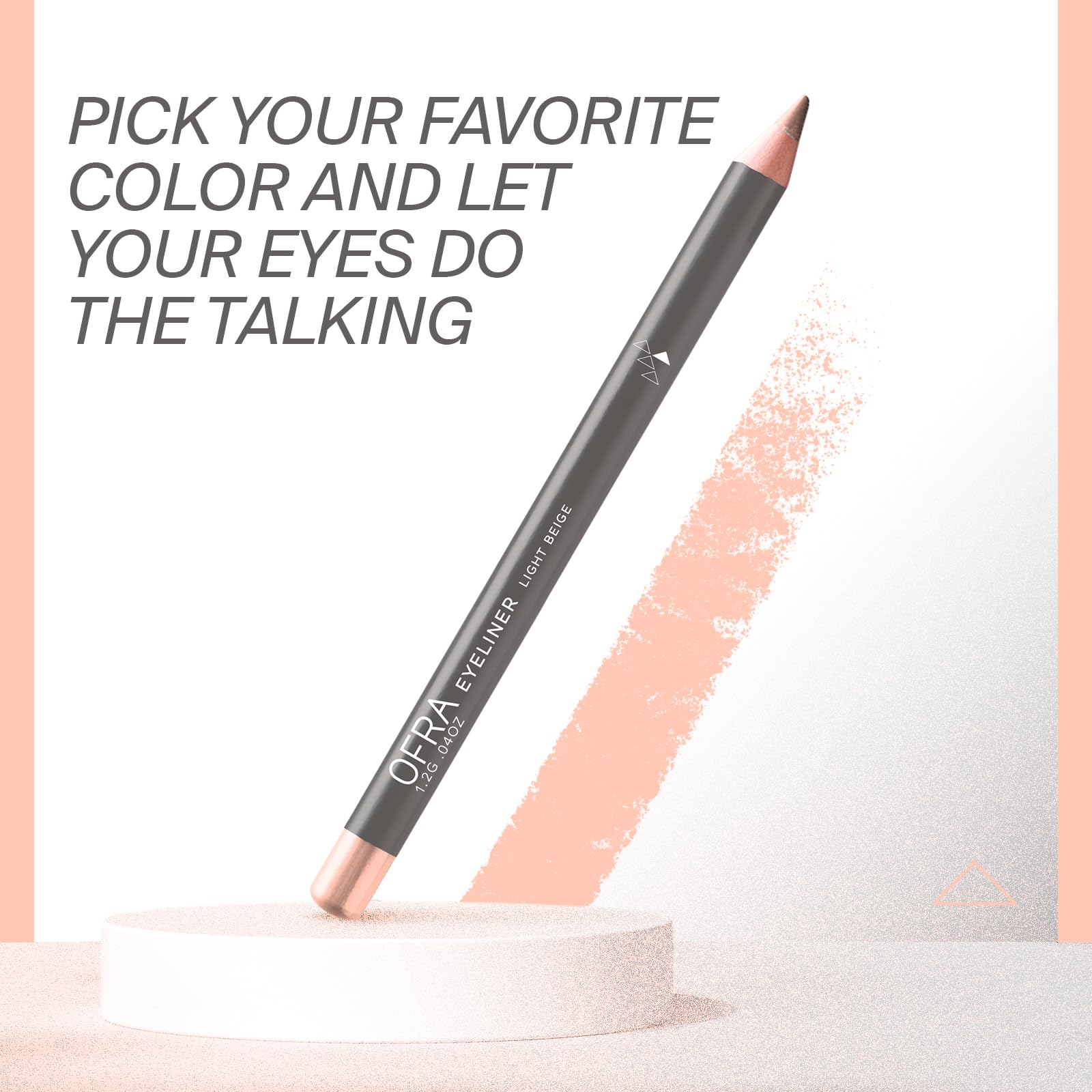 Ofra Eyeliner Pencil - Light Beige | Precision Beige for Bold, Long-Lasting Looks | Waterproof and Smudge-Proof Formula | Easy Glide Application for Intense Definition and All-Day Wear