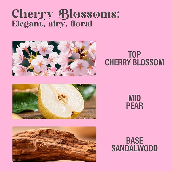 Body Spray for Women, Cherry Blossoms, Bling Fragrance Mist, 3.4 fl oz