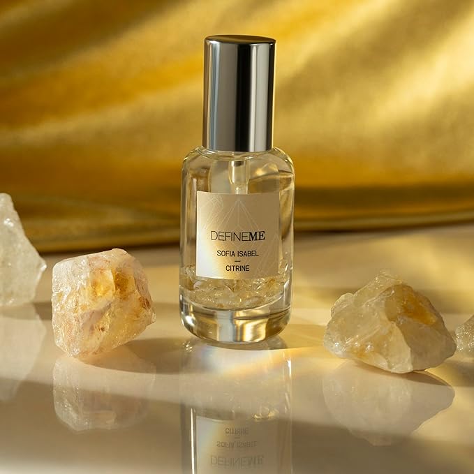 DefineMe Sofia Isabel, Citrine Crystal Perfume, 0.95 fl oz, Gourmand, Fruity and Sweet Fragrance with Mandarin, Tangerine, Vanilla & Jasmine Notes, Perfumes for Women