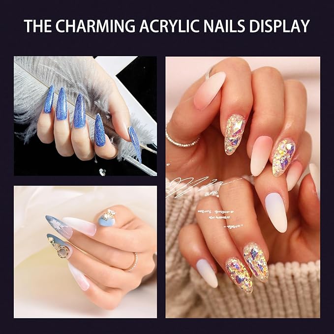 Shine Chance Acrylic Nail Art Brush Size 12, 100% Pure Kolinsky Hair Oval Nail Brush for Acrylic Application, Professional Nail Extension Manicure Tool Striping Nail Drawing Pen for DIY Home