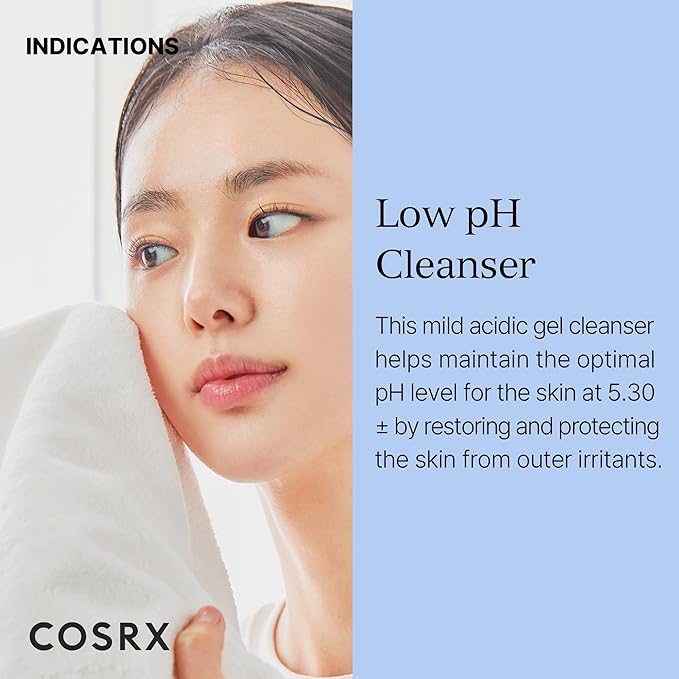 COSRX Low pH Good Morning Gel Cleanser, BHA Face & Body Wash, 13.52 fl oz