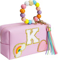 Elilier Preteen Birthday Gifts for Girls, Preppy Patch Makeup Bag