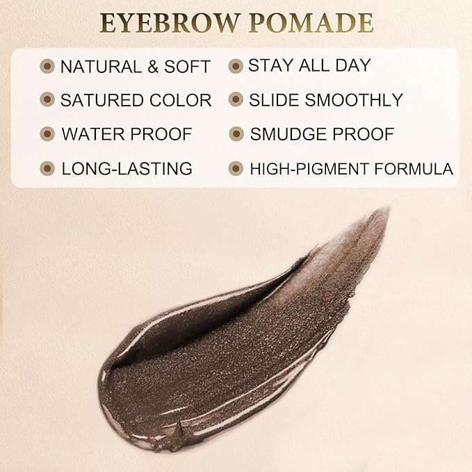 LAVONE Eyebrow Pen Kit,Waterproof Brow Pencil,Pomade,Eyeliner-Dark Brunette