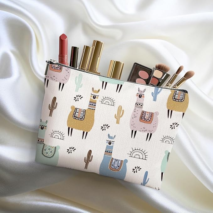 Llama Gifts Makeup Bag Cute Alpaca Cosmetic Bag Alpaca Llama Themed Gifts
