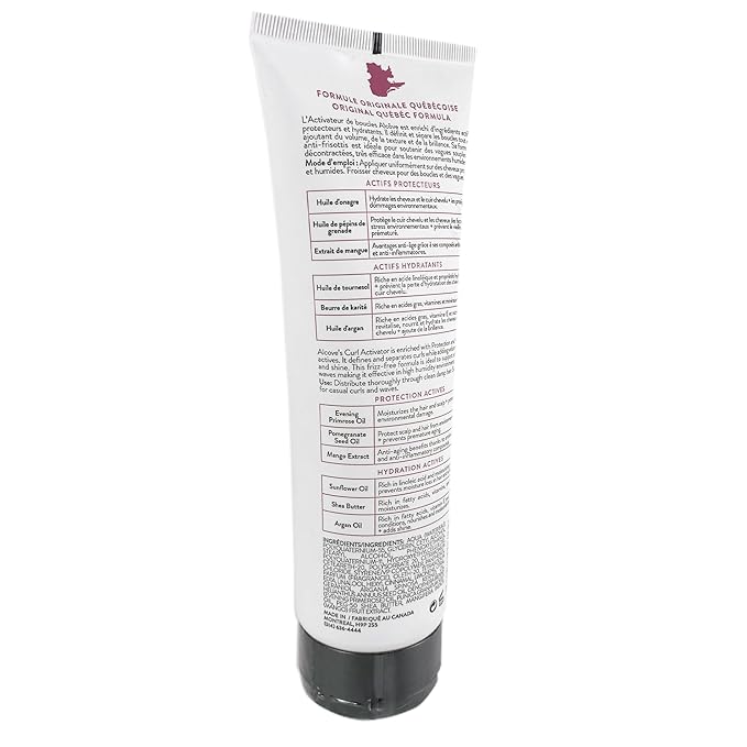 Alcôve - Curl Activator for Curly Hair - Argan Oil, Pomegranate Seed & Mango Extract - Defining Cream for Wavy Hair - Anti Frizz - Moisturizing - Effective in High Humidity - 8.5oz