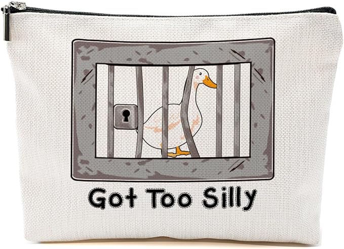 BQXH Funny Goose Pun Makeup Bag, Funny Gifts Cosmetic Bag, Goose Gifts
