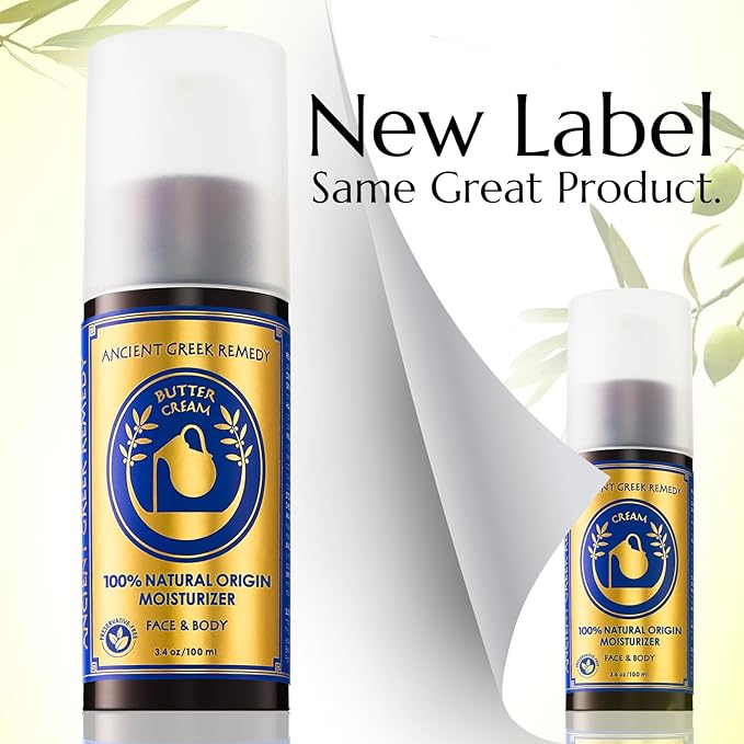 Organic Face Moisturizer for Dry Skin, Hydrating Facial & Body Butter Cream