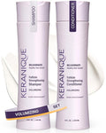 Keranique Volumizing Shampoo & Conditioner Set for Hair Repair, Growth & Thinning Hair Support – Keratin, Biotin, Menthol & Niacinamide, Lightweight Strengthening Formula - Keratin Amino Complex™