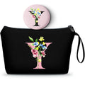 A-Z personalized gifts for women,Initial cosmetic bag with Mirror, D — 기타