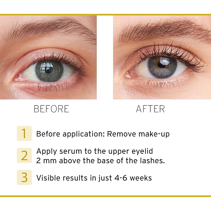 Nuvega Lash - Vegan Eyelash & Eyebrow Serum Set I Longer Eyelashes in 4-6 Weeks I Lash and Eyebrow Growth Serum I Made in Germany I 1ml & 3ml