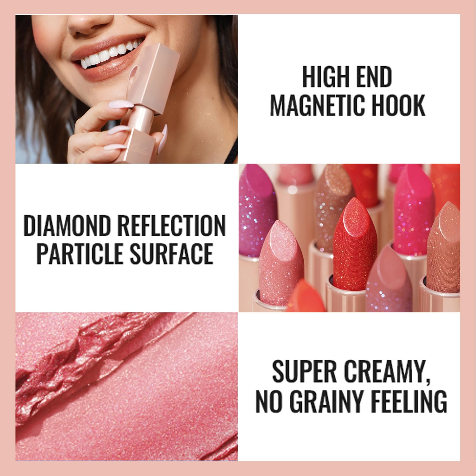 Oulac Infinity Moisture Shine Lipstick - High Shine Shimmery Finish, Super Creamy Texture, Medium to High Coverage - Gluten Free, PG11 La Vita