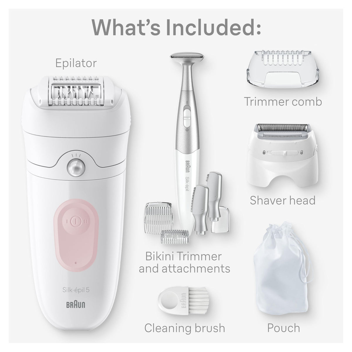Braun Silk-épil 5 Epilator, Wet & Dry, Lasting Smooth Skin, SE5-230